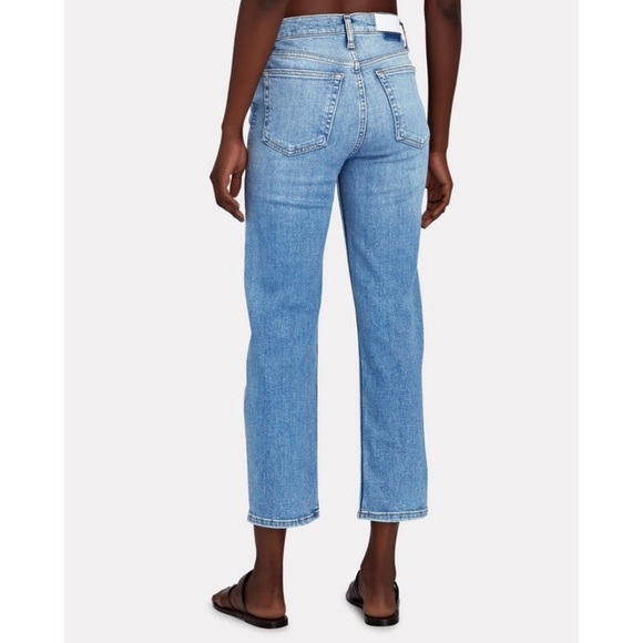 RE/DONE Classic Faded Blue Slim Leg 70s High-Rise Stove Pipe Jeans NWT Size 26 - Picture 3 of 12